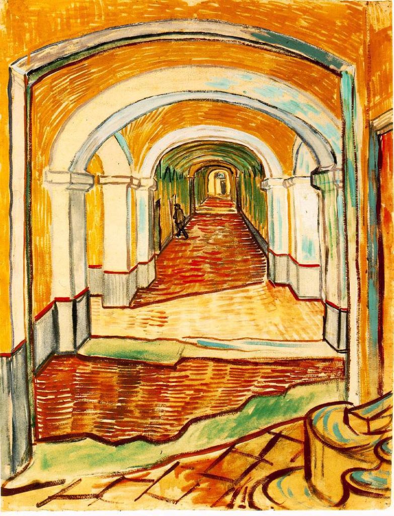 Vincent van Gogh A St. Rémy kolostor kórházának folyosója