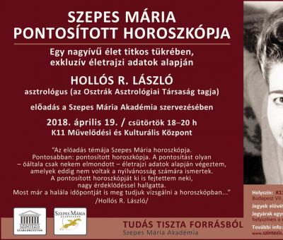 Mit mutat Szepes Mária horoszkópja?